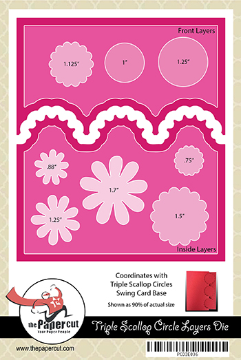 Triple Scallop Circle LAYERING Die Set<br>Includes BOTH Shape and Card Panel Layers